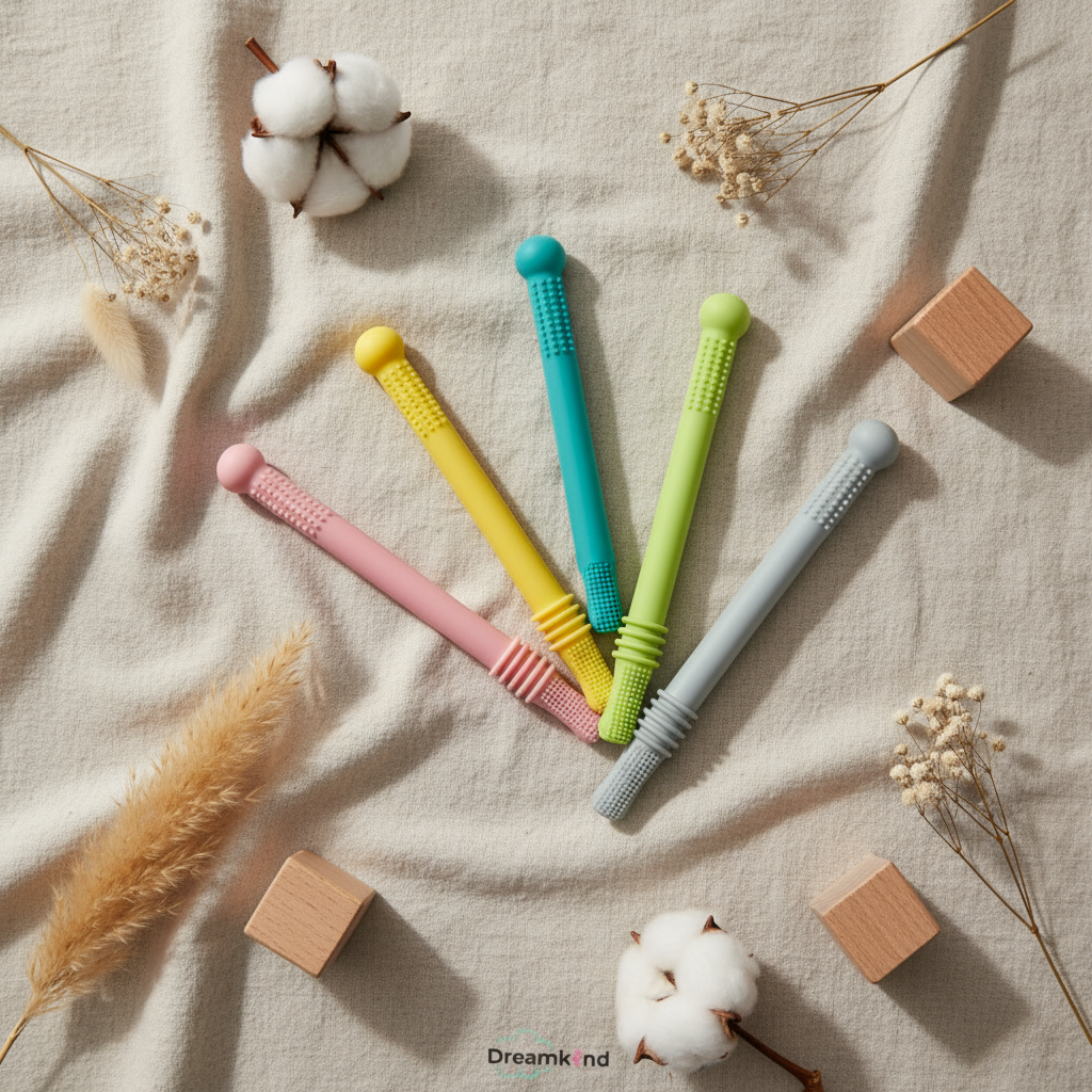 Minimalistisches Flat-Lay mit exakten Produktfarben